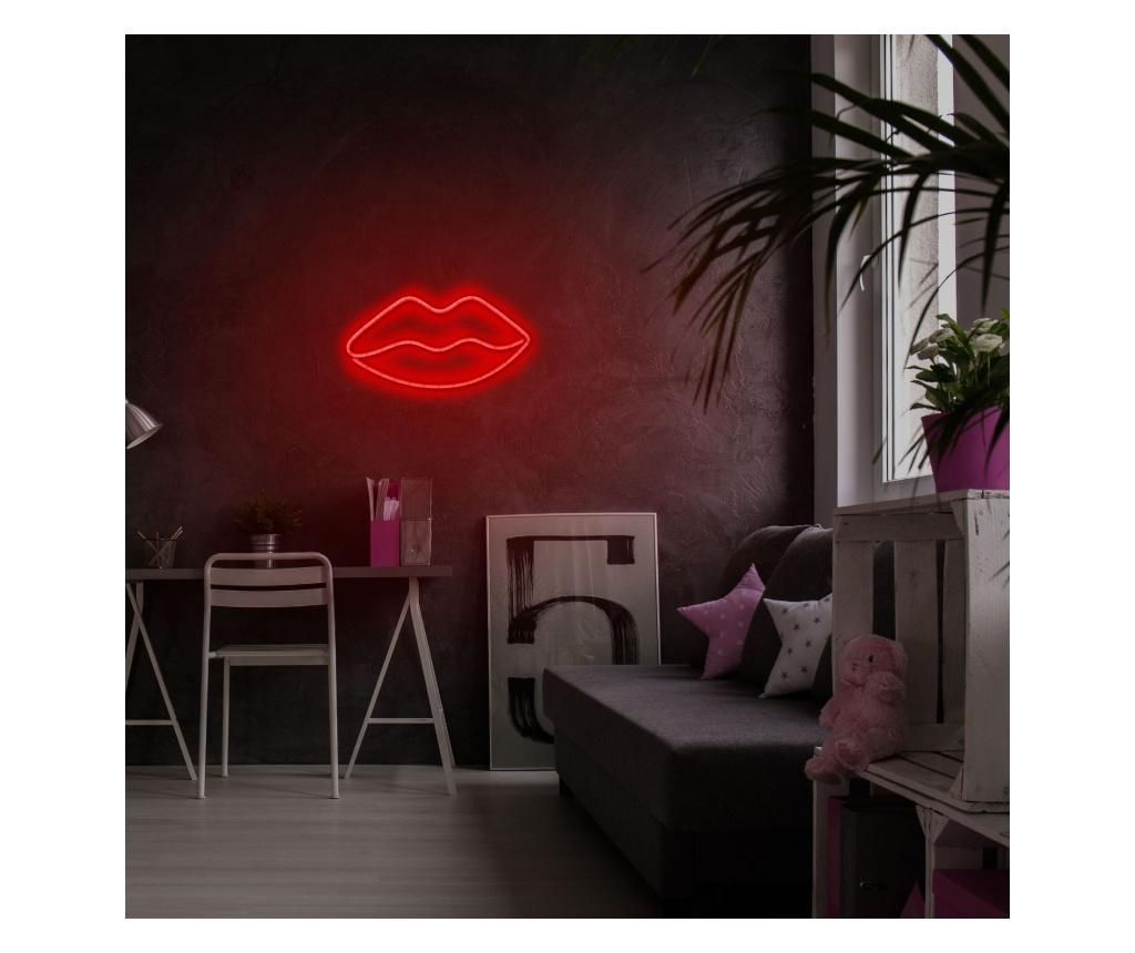 Aplica de perete decorativa Neon Graph, neon benzi PVC, No Bulb, max. 12W W, 32x17x2 cm - Neon Graph, Rosu