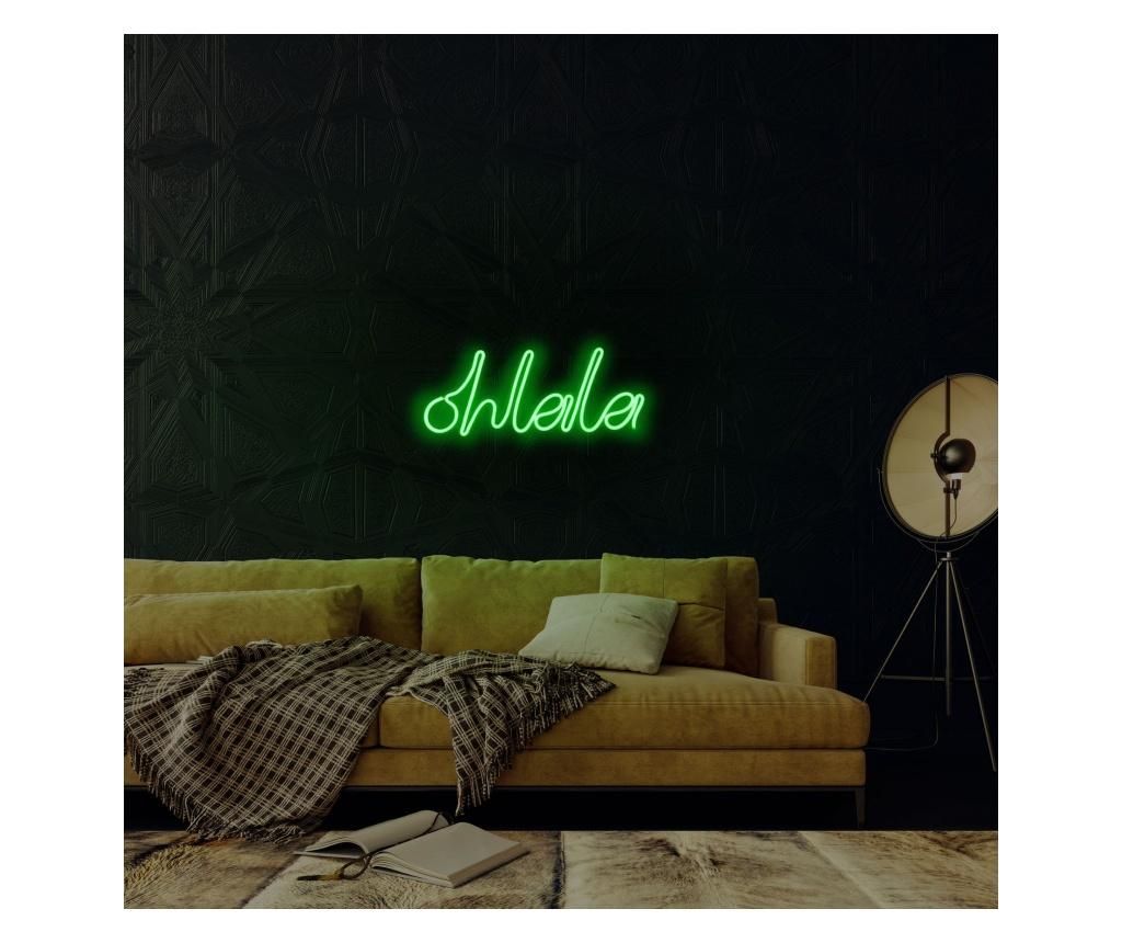 Aplica de perete decorativa Neon Graph, neon benzi PVC, No Bulb, max. 12W W, 32x13x2 cm - Neon Graph, Verde