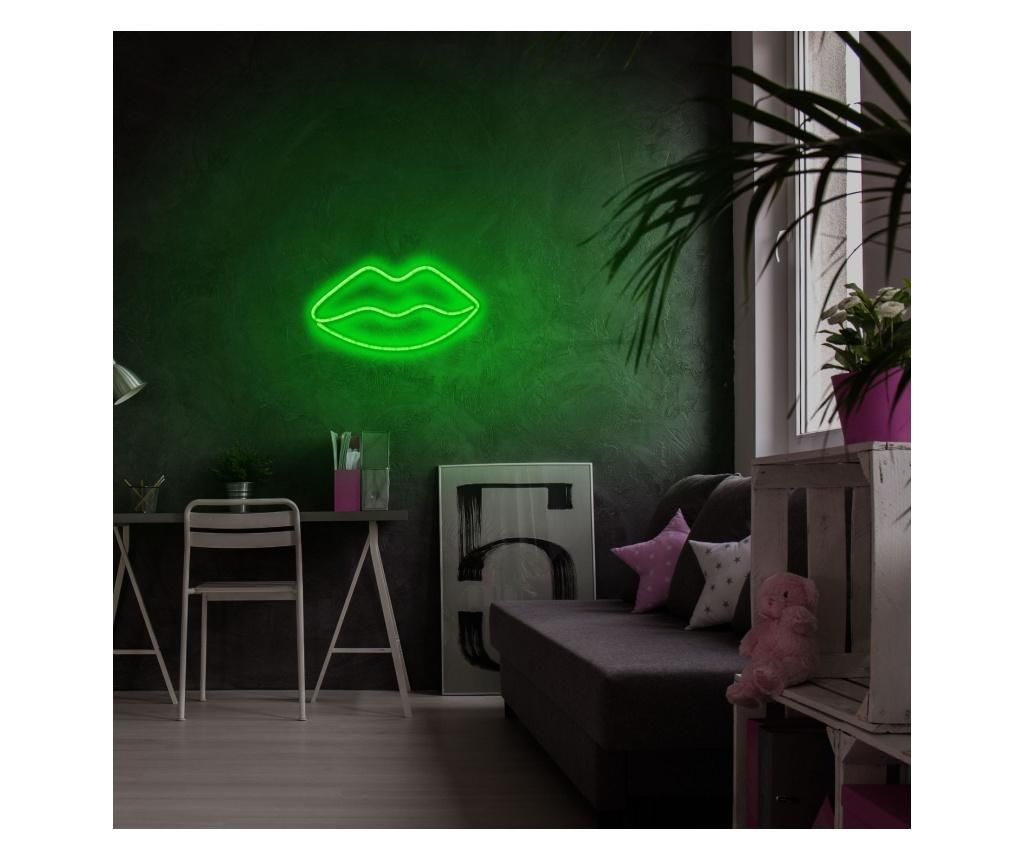 Aplica de perete decorativa Neon Graph, neon benzi PVC, No Bulb, max. 12W W, 32x17x2 cm - Neon Graph, Verde