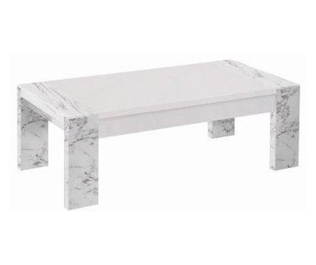 Masuta de cafea Carrara Grey & Silver - TFT Home Furniture, Gri & Argintiu