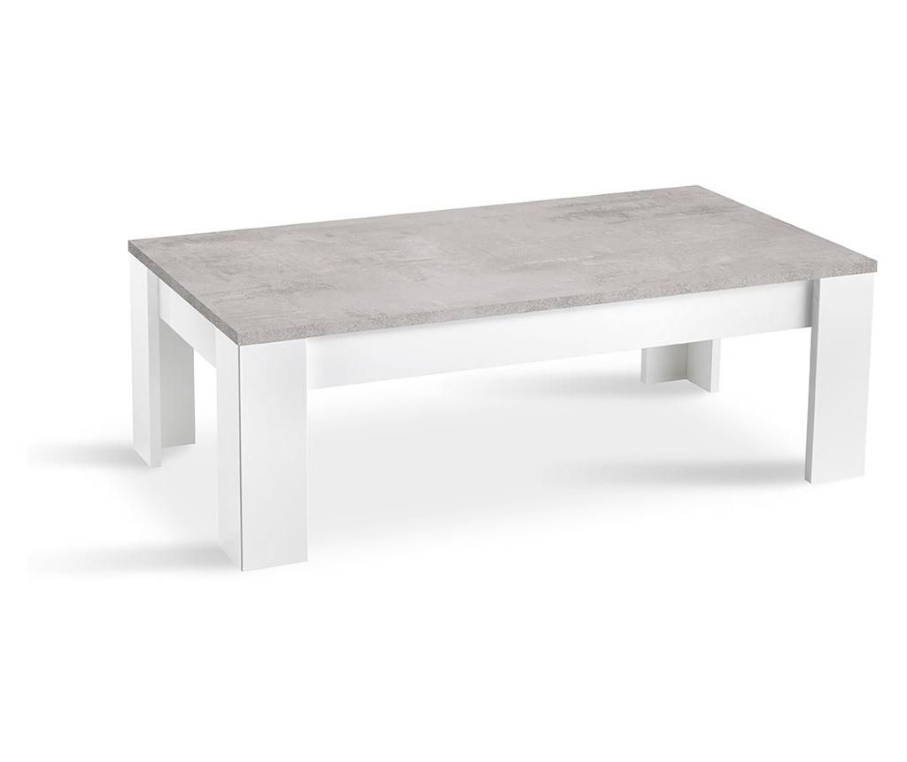 Masuta de cafea Moon Marble - TFT Home Furniture, Gri & Argintiu
