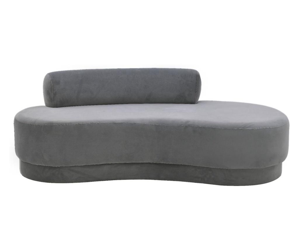 Canapea 2 locuri Grey – inart, Gri & Argintiu