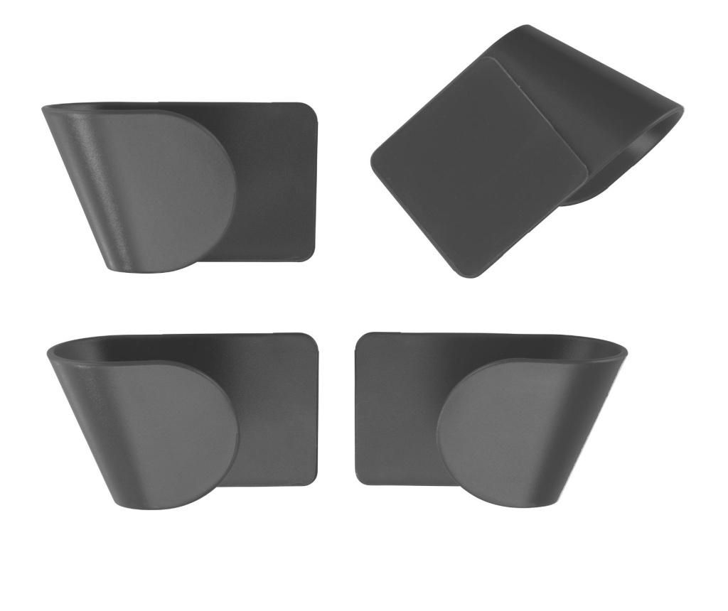 Set 8 suporturi pentru capace Wenko, plastic ABS, 9x5x5 cm – Wenko, Gri & Argintiu vivre.ro imagine 2022