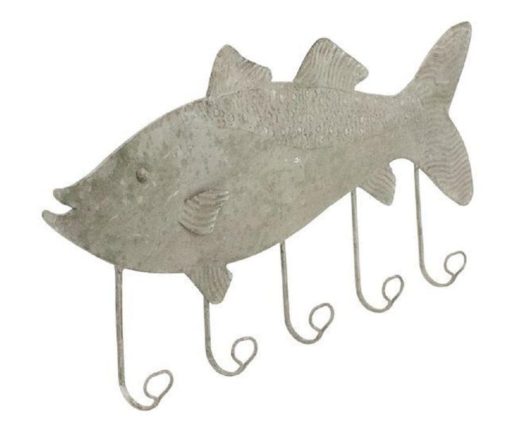 Cuier Fish ArtFerro, metal, 72x6x34cm - Gri - Exner