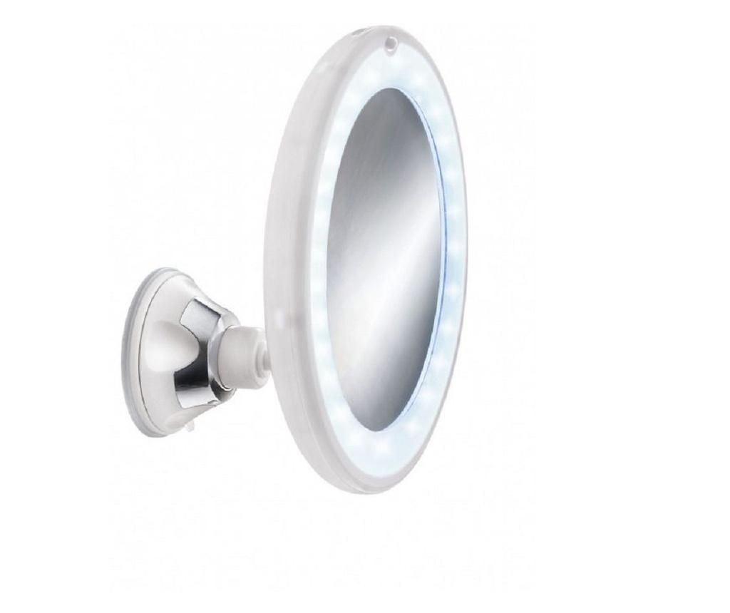 Oglinda cu ventuza si LED-uri Kleine Wolke Flexi Light, diametru 18 cm, mareste de 5 ori, rotire 180° - Kleine Wolke