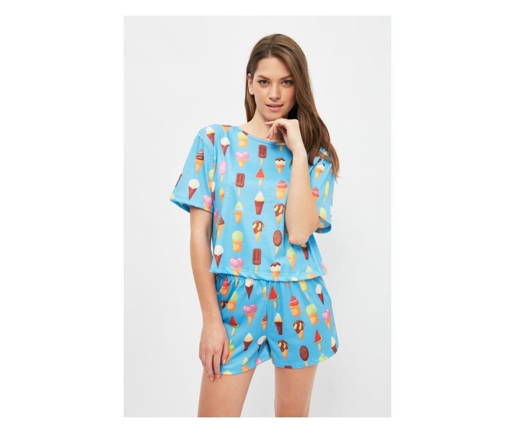 Pijama dama Ice Cream S, Trendyol, albastra – Trendyol, Albastru Trendyol imagine 2022