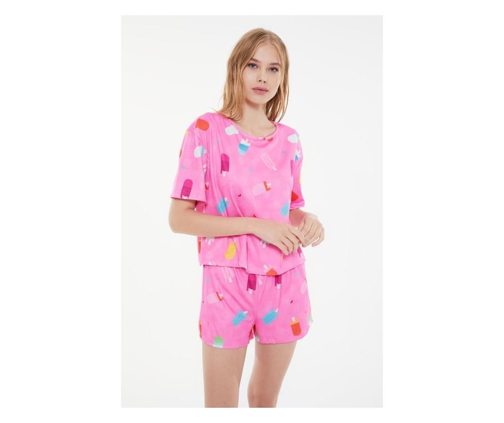 Pijama dama Ice Cream S, Trendyol, roz – Trendyol, Roz Trendyol imagine 2022