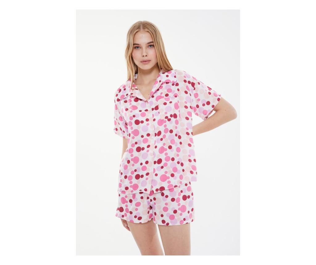 Pijama dama Polka Dot S, Trendyol, viscoza, roz – Trendyol, Roz Trendyol