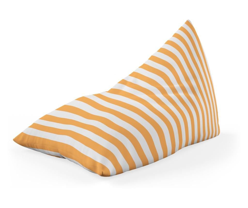 Fotoliu Units Puf (Bean Bag) tip lounge, impermeabil, cu maner, 155 x 83 x 65 cm, Regular Stripes, Orange - Units