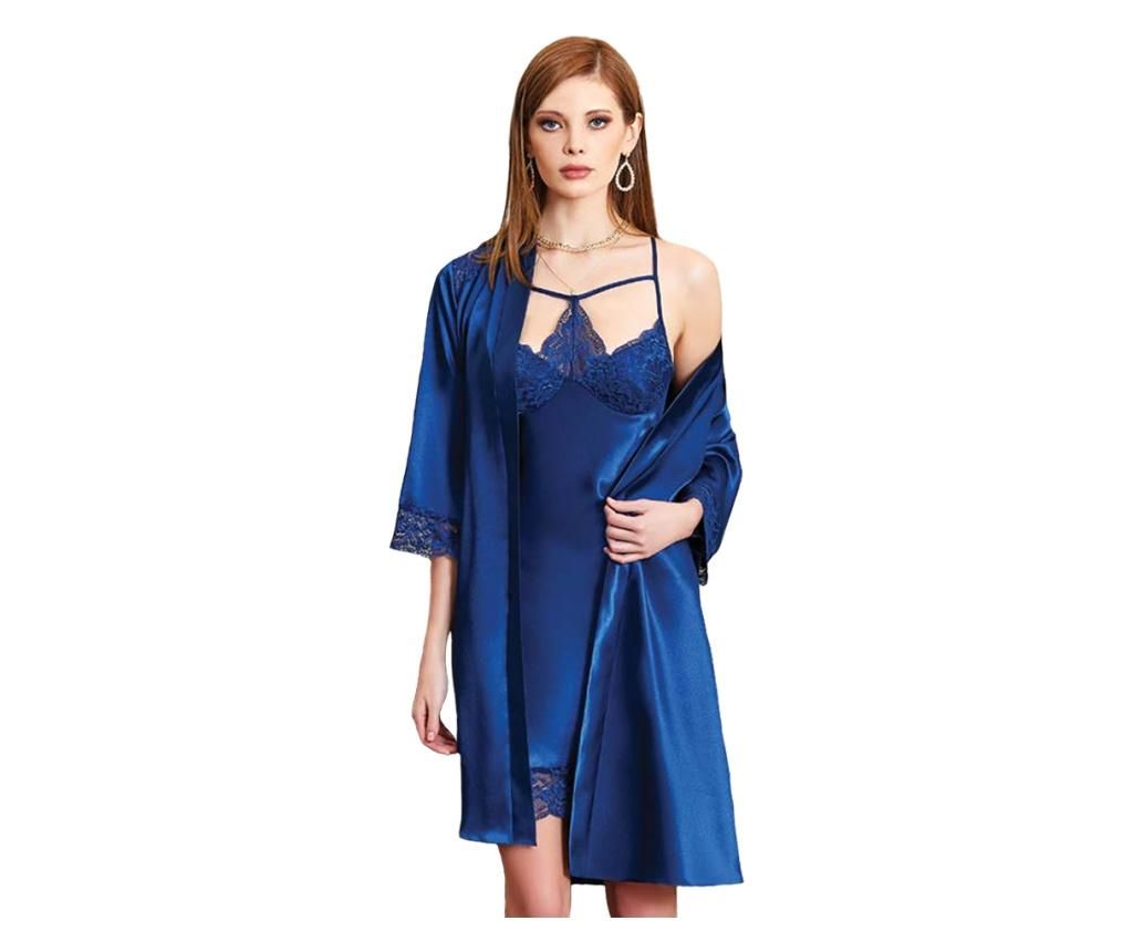 Compleu satin 3118 - XL, Bleumarin - Jeremi