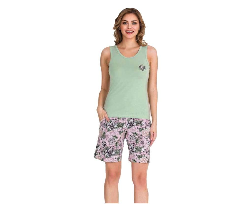 Pijama femei mineca scurta 3142 - L, Verde - Berland