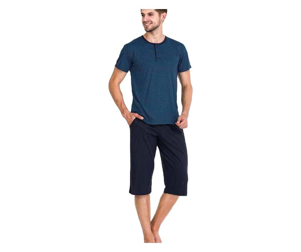 Pijama barbati maneca scurta 3752 - S, Blue - Berland