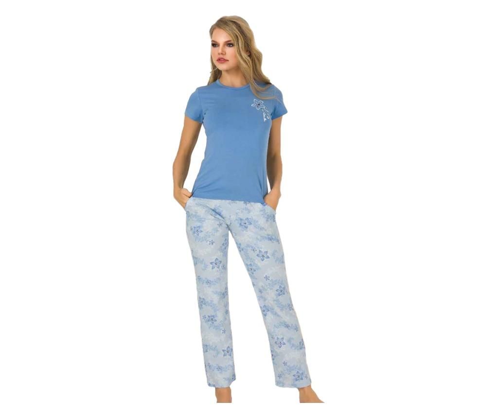 Pijama femei mineca scurta 3165 - XL, Albastru - Berland