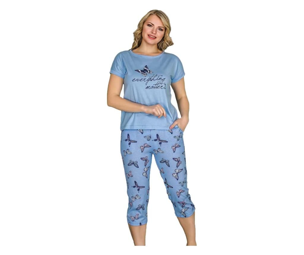 Pijama femei mineca scurta 3218 - XL, Albastru - Berland