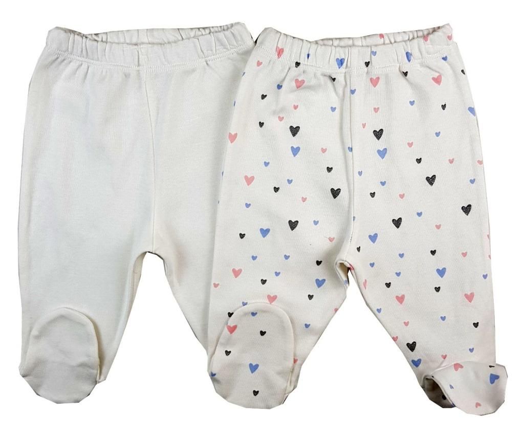 Set 2 perechi de pantaloni lungi Luggi Baby nou nascut – Luggi Baby, Crem