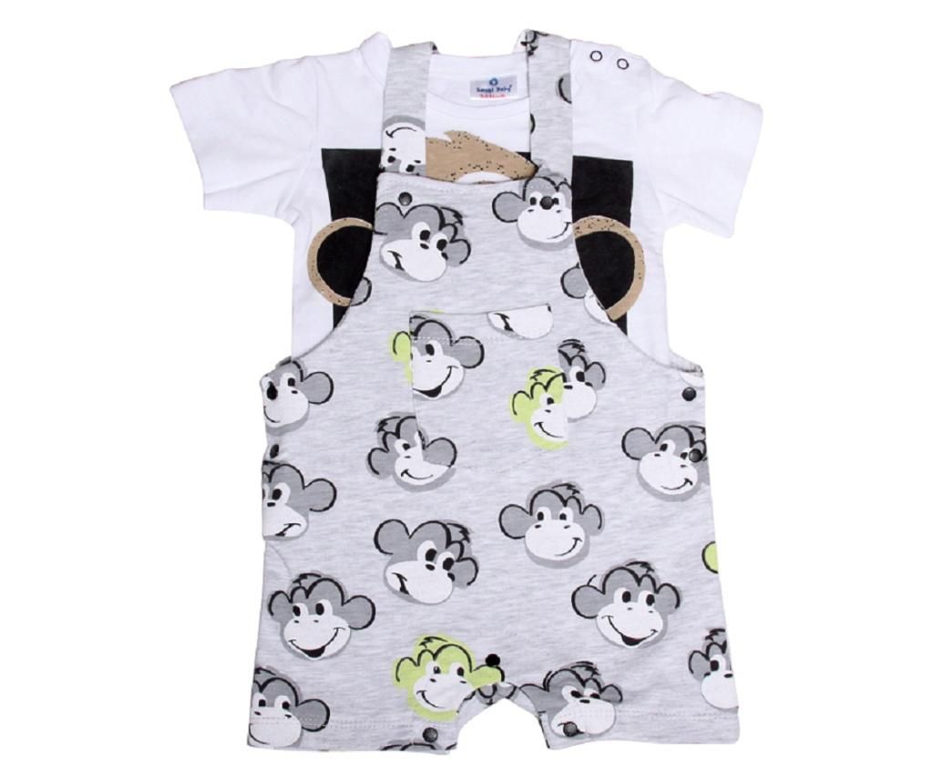 Set tricou si salopeta Luggi Baby 12-18 luni – Luggi Baby, Gri & Argintiu Luggi Baby