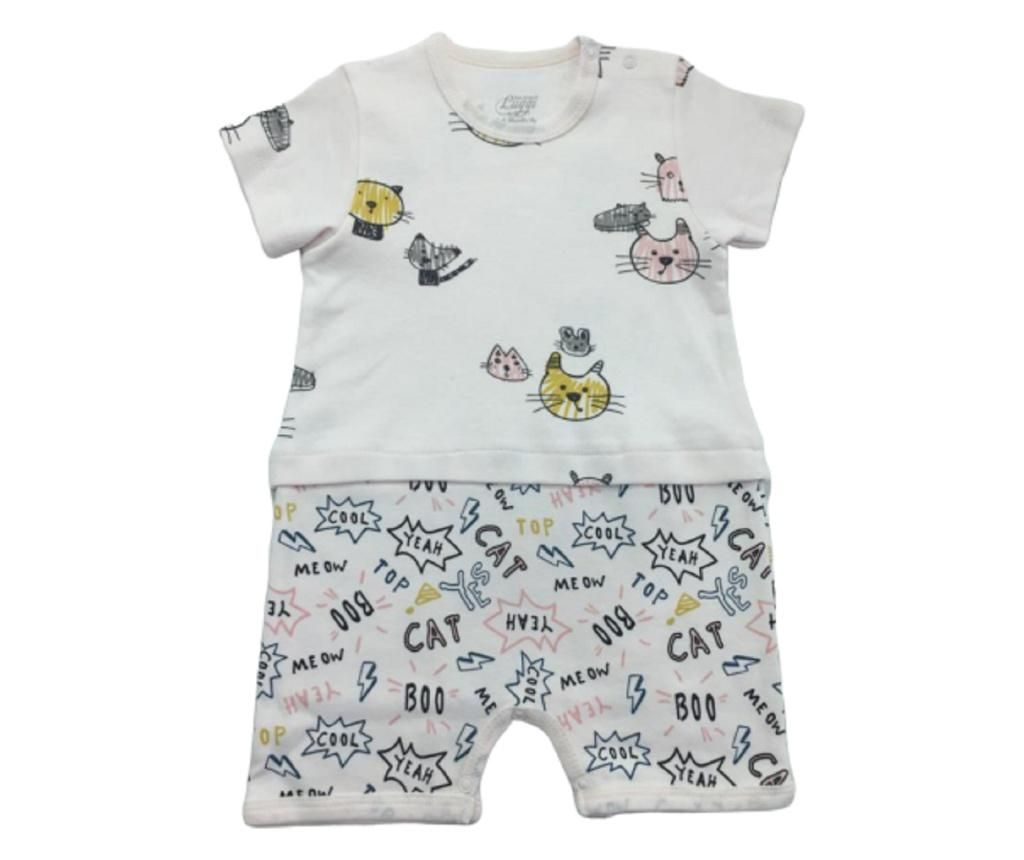 Salopeta scurta Luggi Baby 3-6 luni - Luggi Baby, Crem