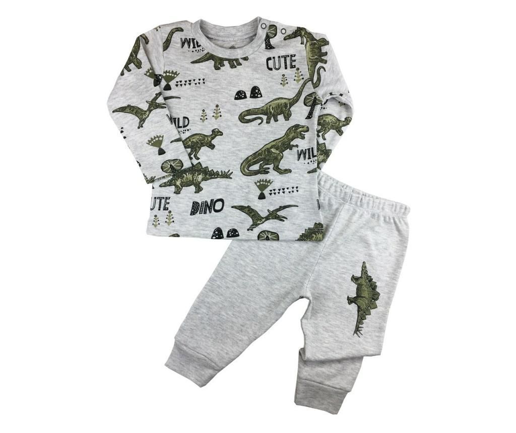 Set bluza si pantaloni lungi Luggi Baby 6-9 luni – Luggi Baby, Gri & Argintiu Luggi Baby