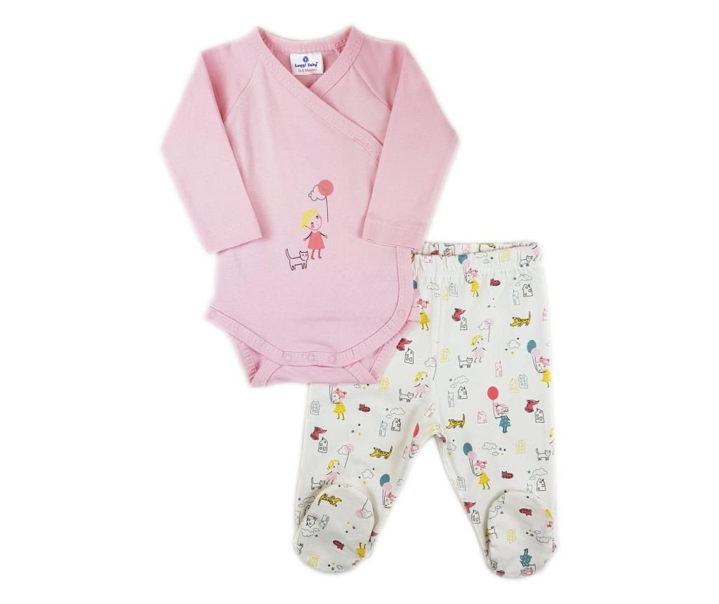 Pijama Luggi Baby 0-3 luni – Luggi Baby, Roz Luggi Baby imagine 2022