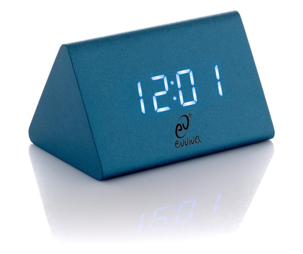Ceas de masa cu LCD Evviva – Evviva, Albastru Evviva pret redus