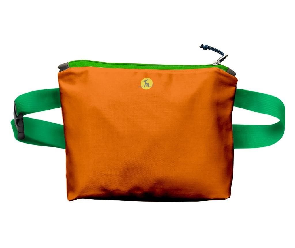 Borseta Handmade Fanny Pack, Mulewear, Portocaliu Amurg, 22x19 cm - Mulewear