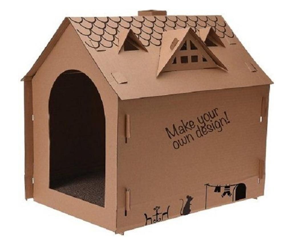 Casuta din carton pentru pisica PetsCollection - PetsCollection