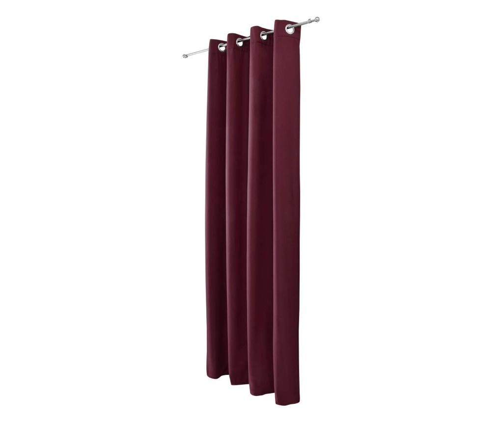 Perdea Beautissu Amelie ТО, termo, agatare cu inele, Bordo 140х245cm - Beautissu