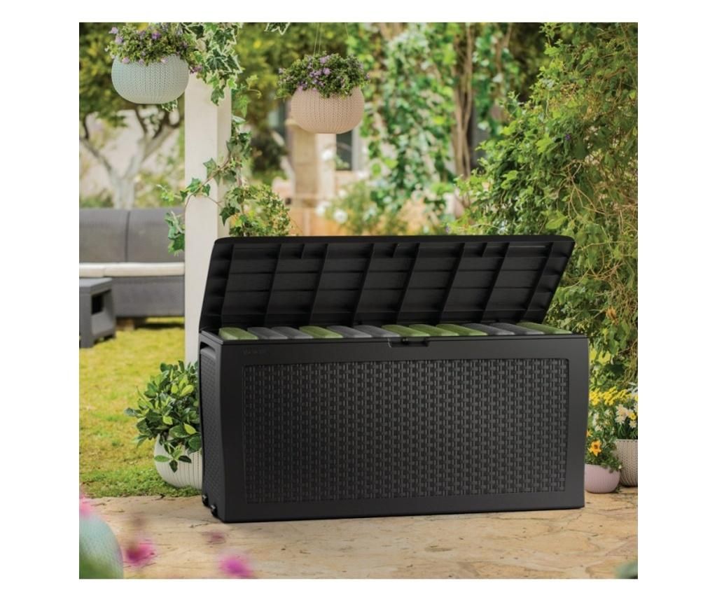 Lada depozitare rattan anthracite keter samoa 270 l - Keter