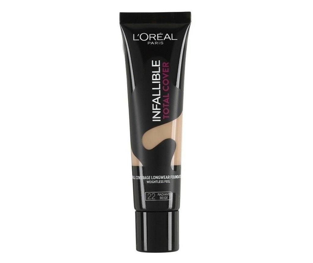 Fond de ten fata si corp Loreal Infallible Total Cover Full Coverage 22 Radiant Beige - LOREAL