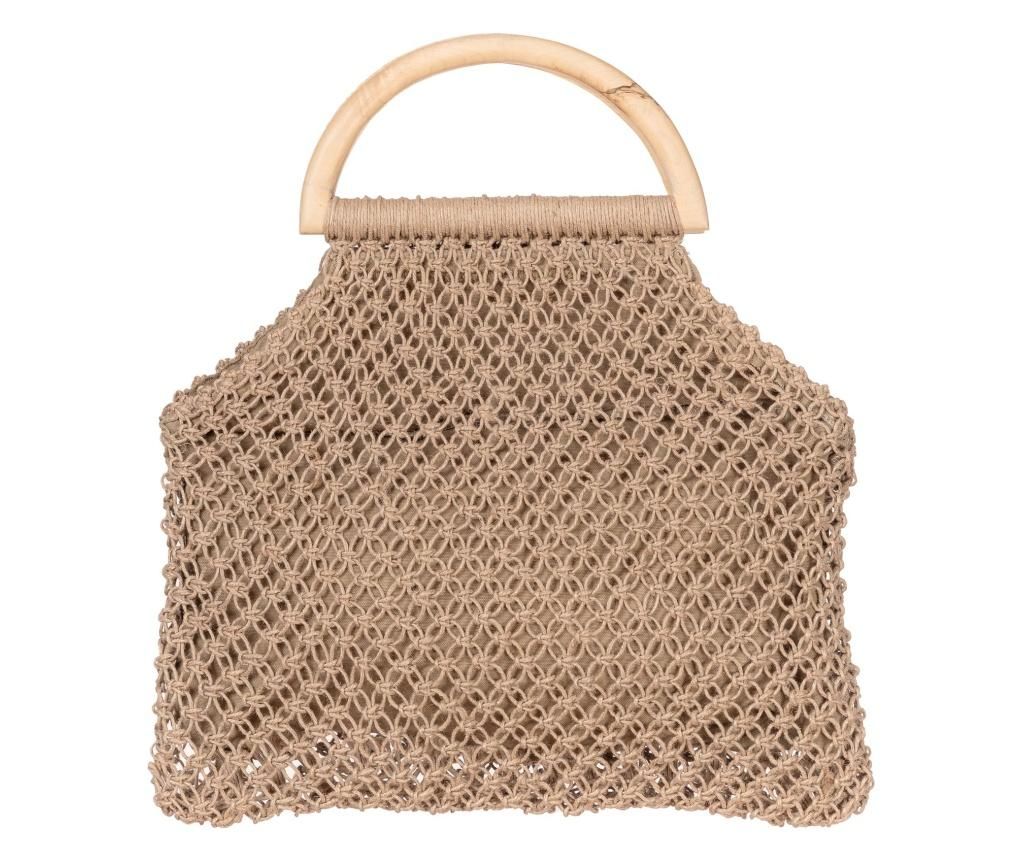 Geanta macrame iuta GRETI 38X32 cm, QNODI - QNODI