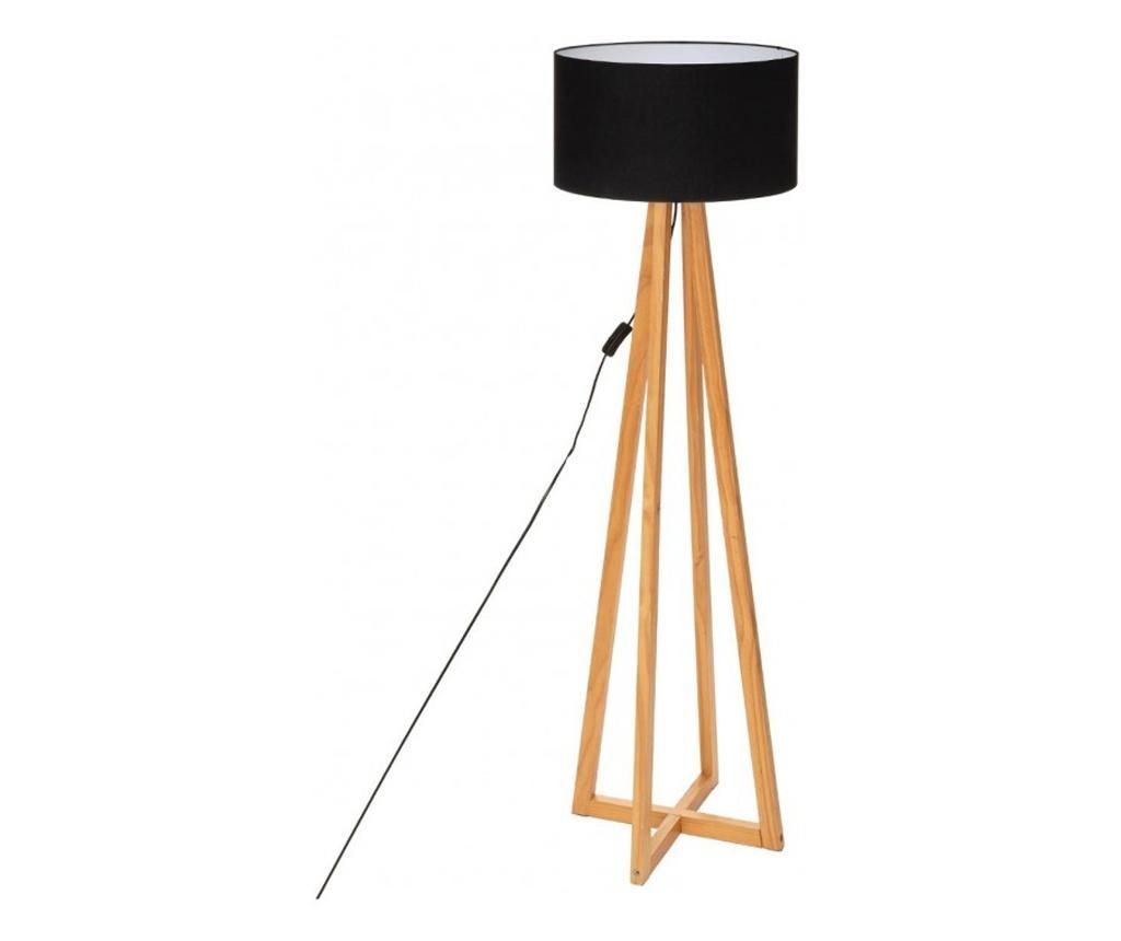 Lampadar Molu Black, lemn si bumbac, 39.5x141 cm, cablu 185 cm - Atmosphera