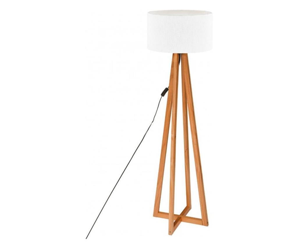 Lampadar Molu White, lemn si bumbac, 39.5x141 cm, cablu 185 cm - Atmosphera