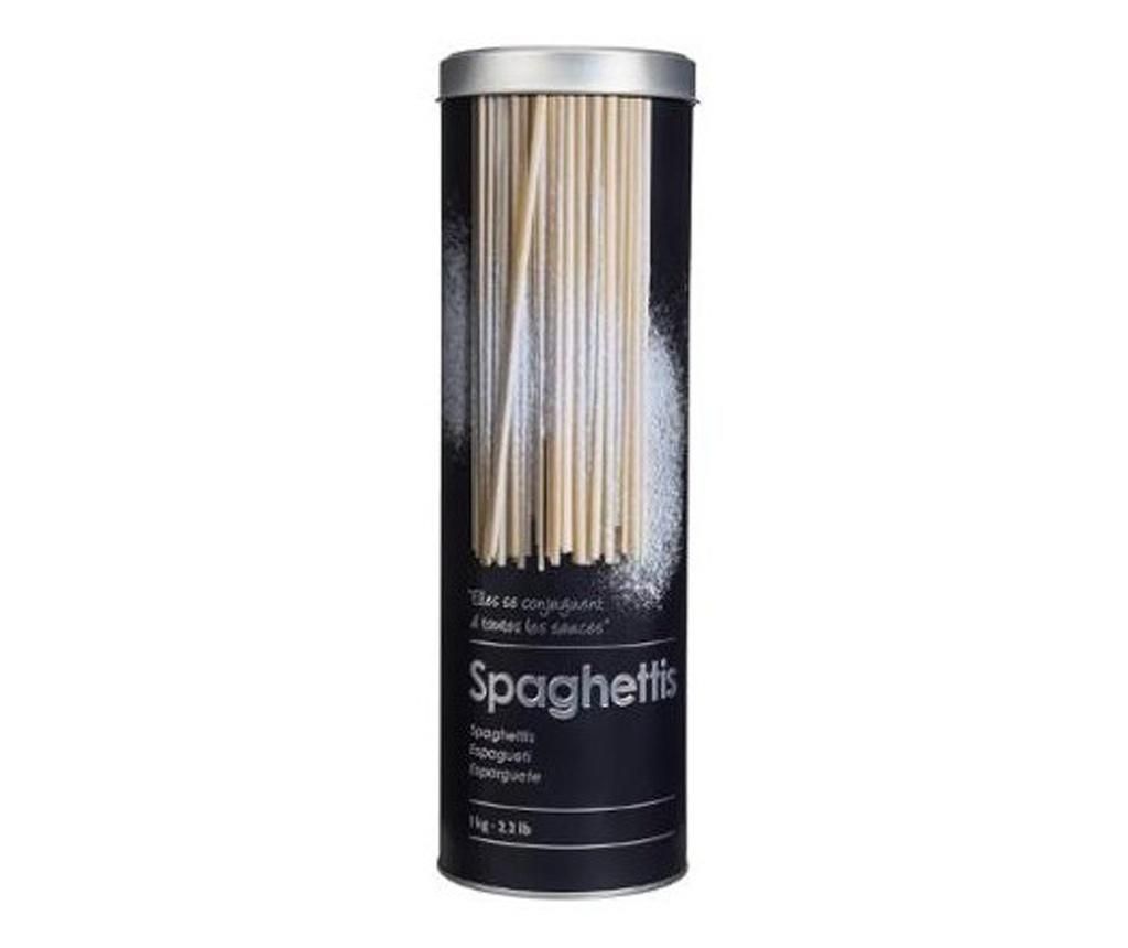 Recipient depozitare Spaghetti Noire, metalic, 1 kg, 8.5x27cm 5five - 5FIVE