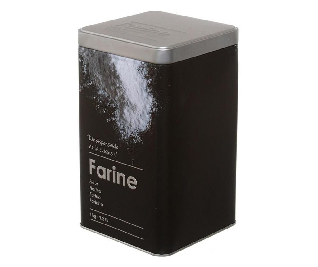 Recipient depozitare Faina Noire, metalic 10.8x10.8x18.4cm 5five - 5FIVE