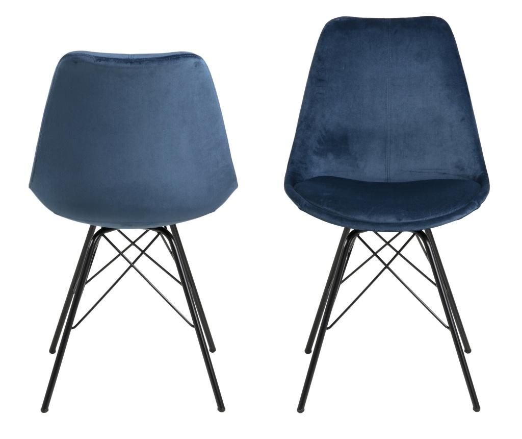 Set 2 scaune Actona, Eris, albastru, 54x49x86 cm – actona, Albastru actona imagine noua somnexpo.ro