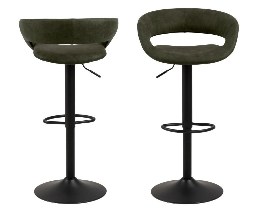 Set 2 scaune de bar Actona, Grace, 49x42x104 cm - actona, Verde