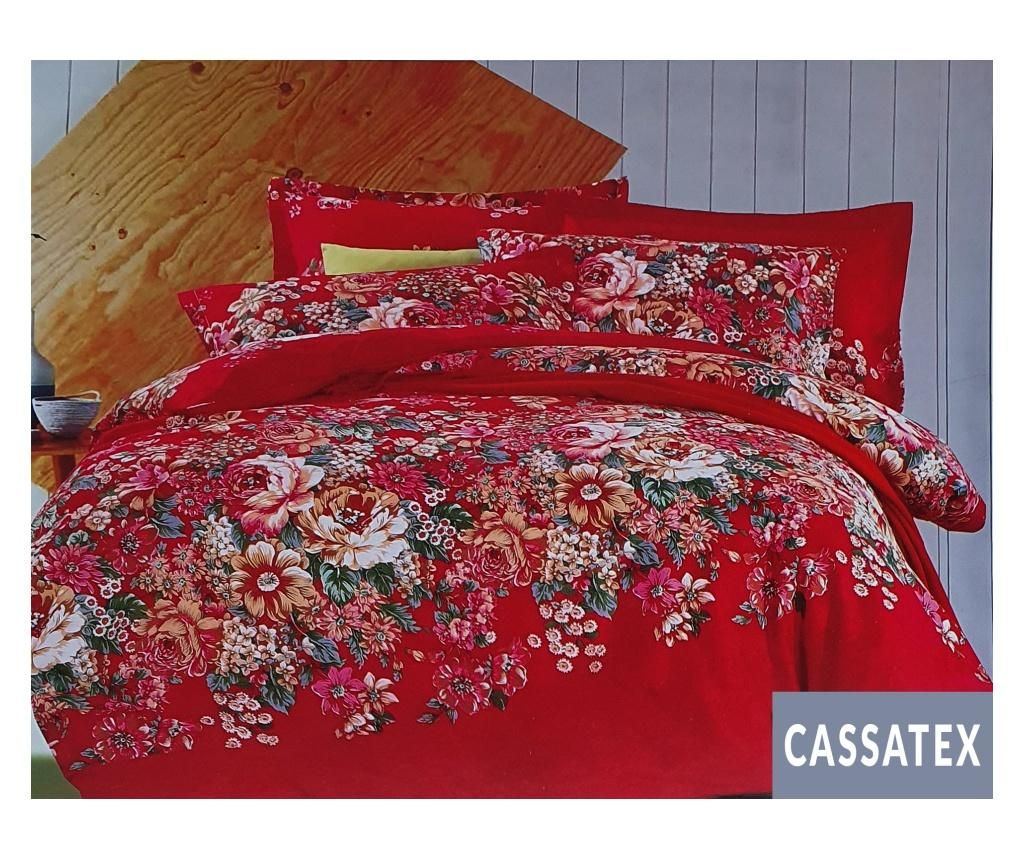 Lenjerie de pat rosie, cu flori, 230×250 cm – OEM OEM imagine 2022