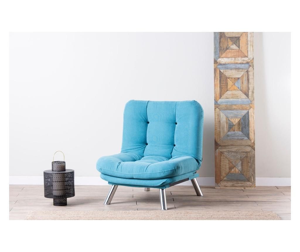 Fotoliu extensibil Futon, Marmaris Turquoise, 88x105x90 cm - FUTON