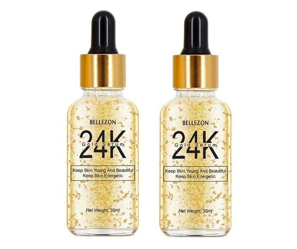 Pachet x2 Ser facial cu acid hialuronic, active collagen, aur 24k, Bellezon by Sevich, 30 ml - Sevich