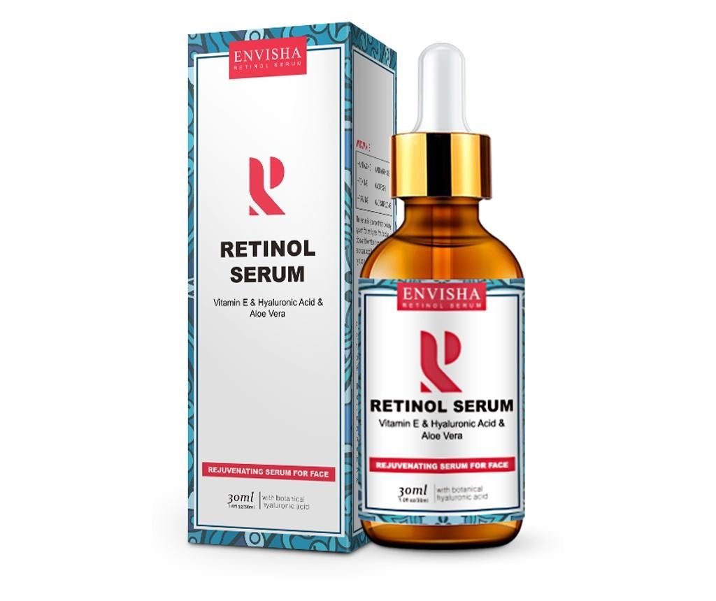 Ser facial cu acid hialuronic, Retinol Serum 2.5%, Vitamina E, Aloe Vera, Envisha Sevich, 30ml - Sevich