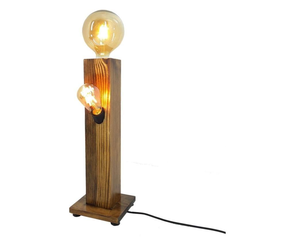 Lampadar Ht All Design, Wooden Floor Lamps, lemn de molid, LED, max. 40 W W, E27, 17x17x53 cm - HT All Design, Maro