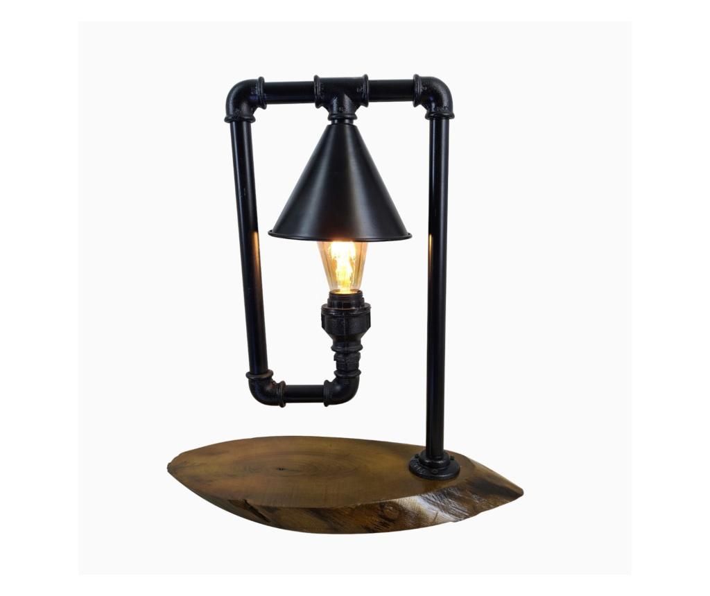 Lampa de birou Ht All Design, Industrial Table Lamps, lemn, LED, max. 40W W, E27, 38x18x48 cm - HT All Design, Negru