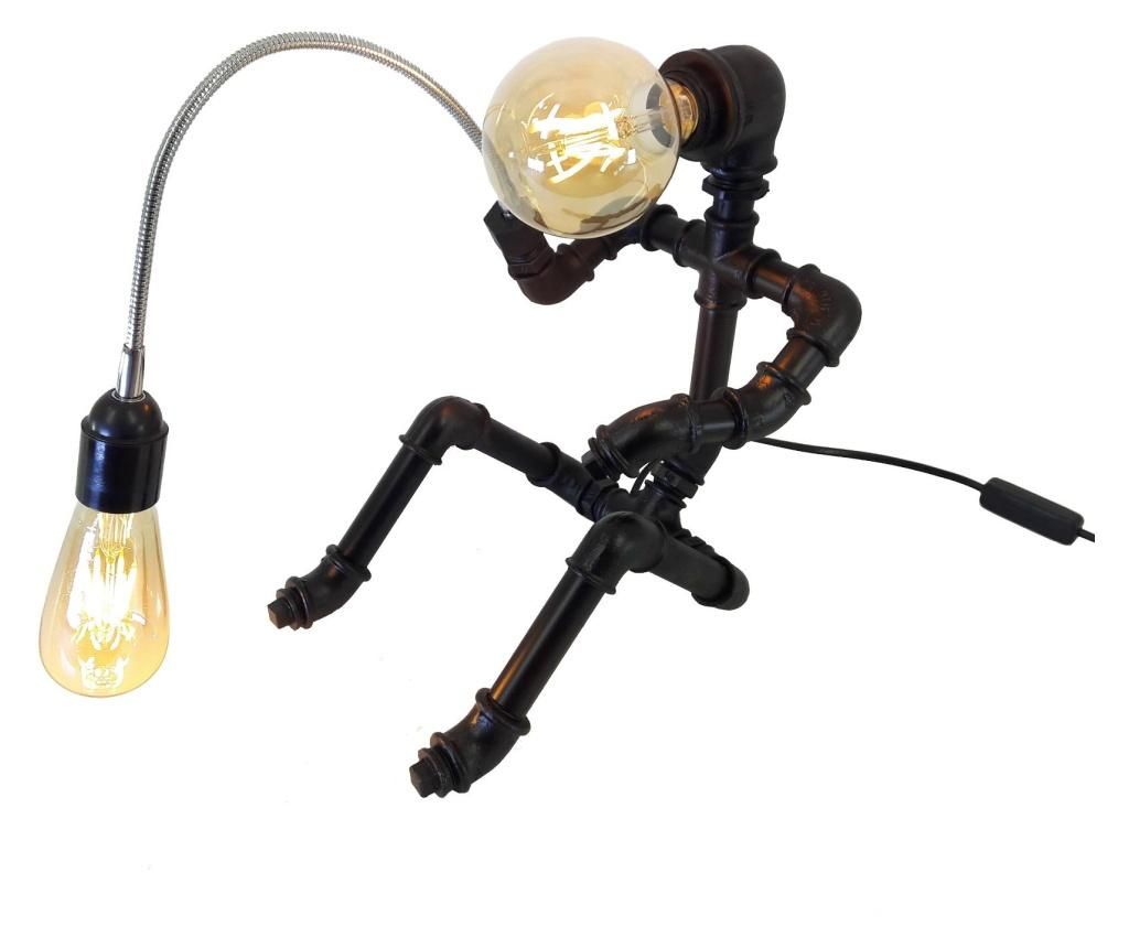 Lampa de birou Ht All Design, Industrial Table Lamps, metal, LED, max. 40W W, E27, 28x18x30 cm - HT All Design, Negru