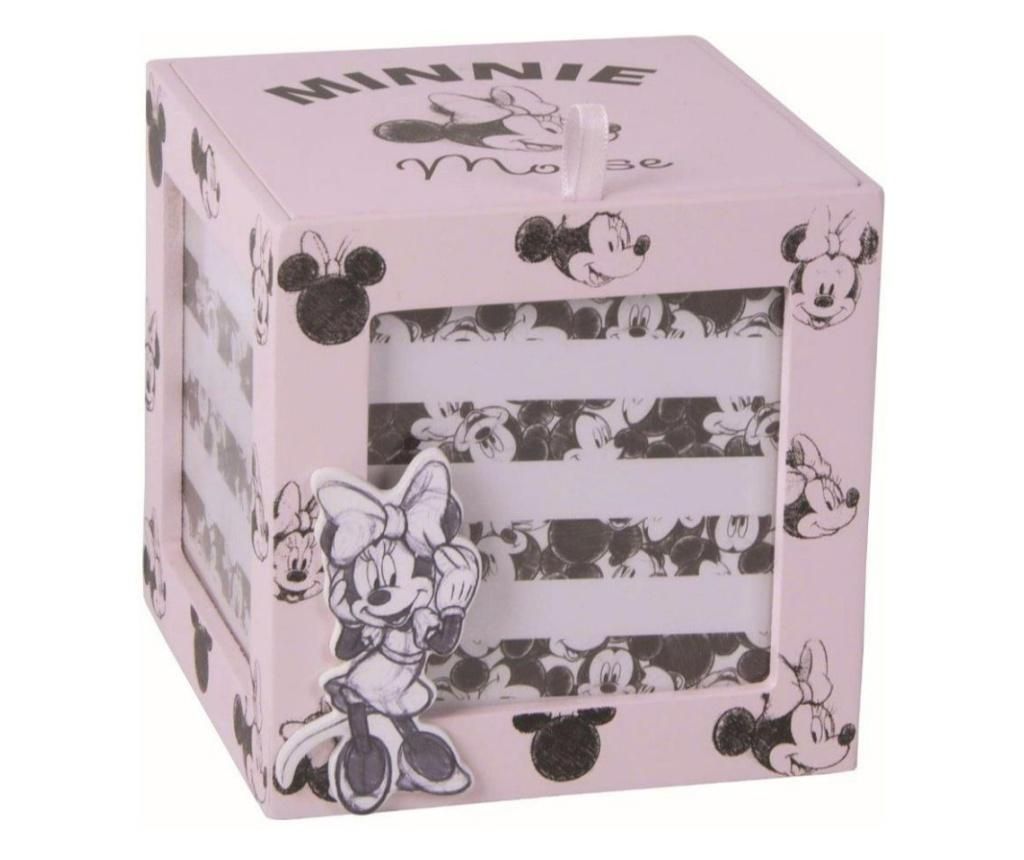 Cutie cu rama foto Minnie, MDF, 13x13x13 cm - Minnie, Multicolor