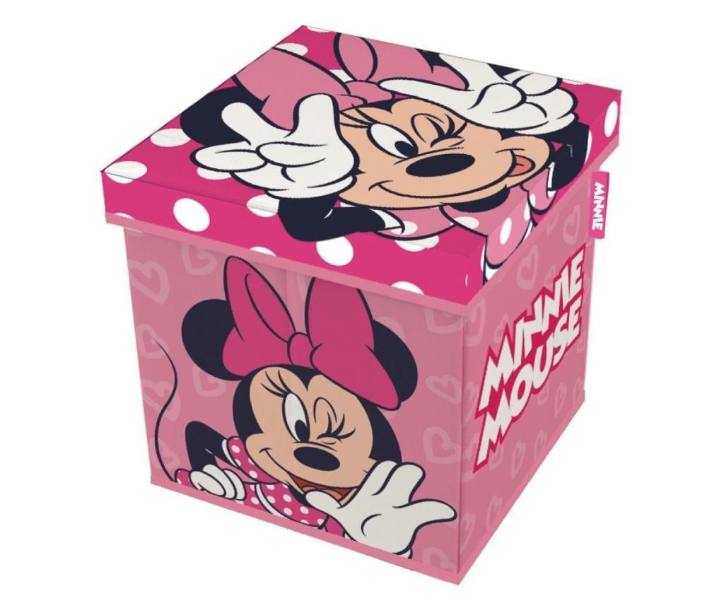 Cutie pentru depozitare jucarii Minnie, poliester, 30x30x30 cm - Minnie, Multicolor - 1 | YEO