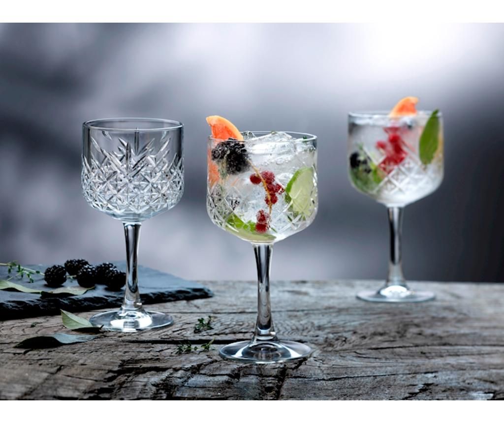 Set 4 pahare pentru gin Paşabahçe, Timeless, sticla, ⌀10 cm, 550 ml, 10x10x20 cm - Paşabahçe, Alb - 2 | YEO