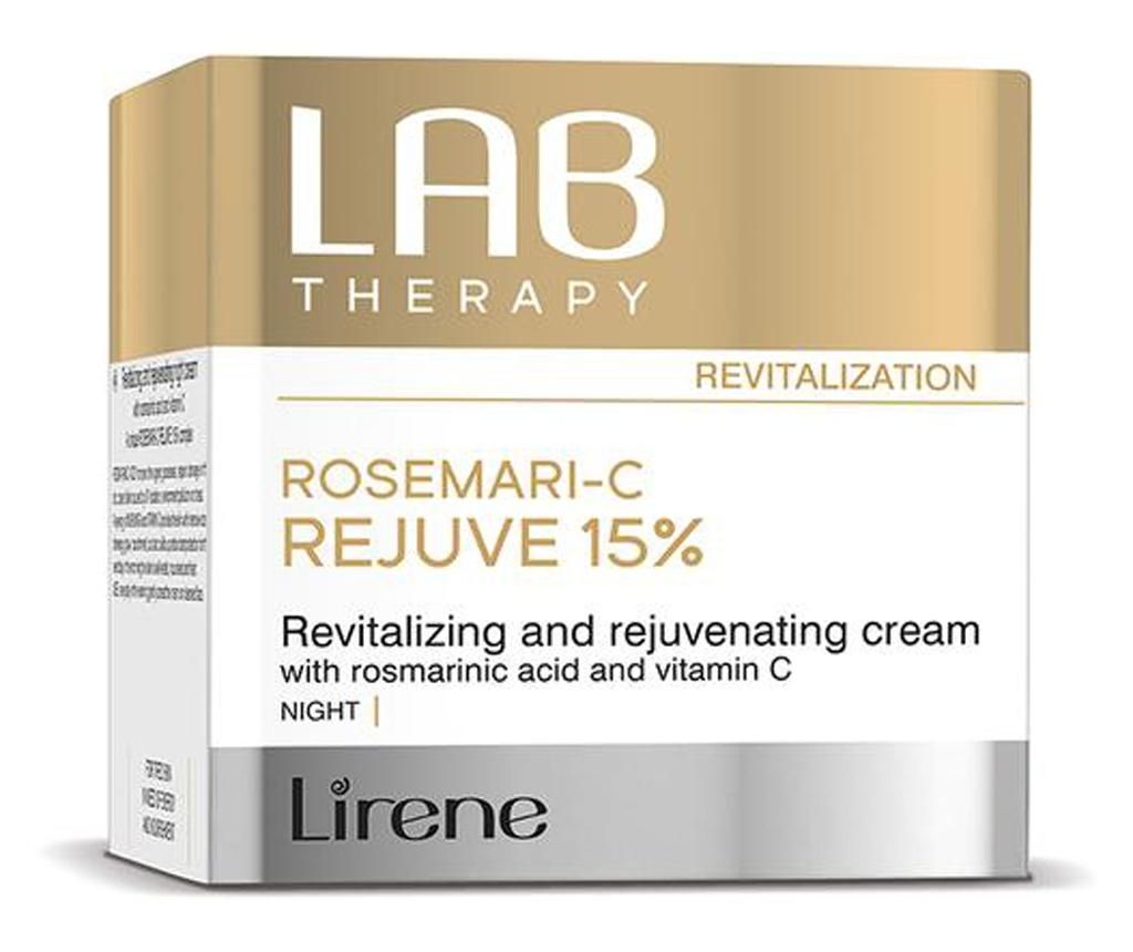 Crema de noapte LAB Therapy revitalizanta si regeneratoare cu acid rosmarinic si vitamina C pentru intinerire, 50ml - Lirene