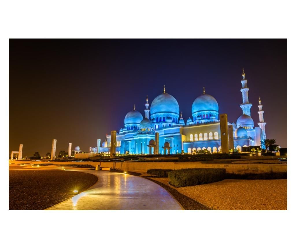Fototapet autocolant City84 Marea Moschee Abu Dhabi, 220 x 135 cm - MEDIA