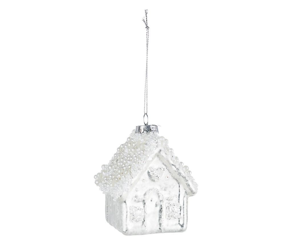 Set 4 decoratiuni suspendabile de Craciun Winter dream - Bizzotto, Alb