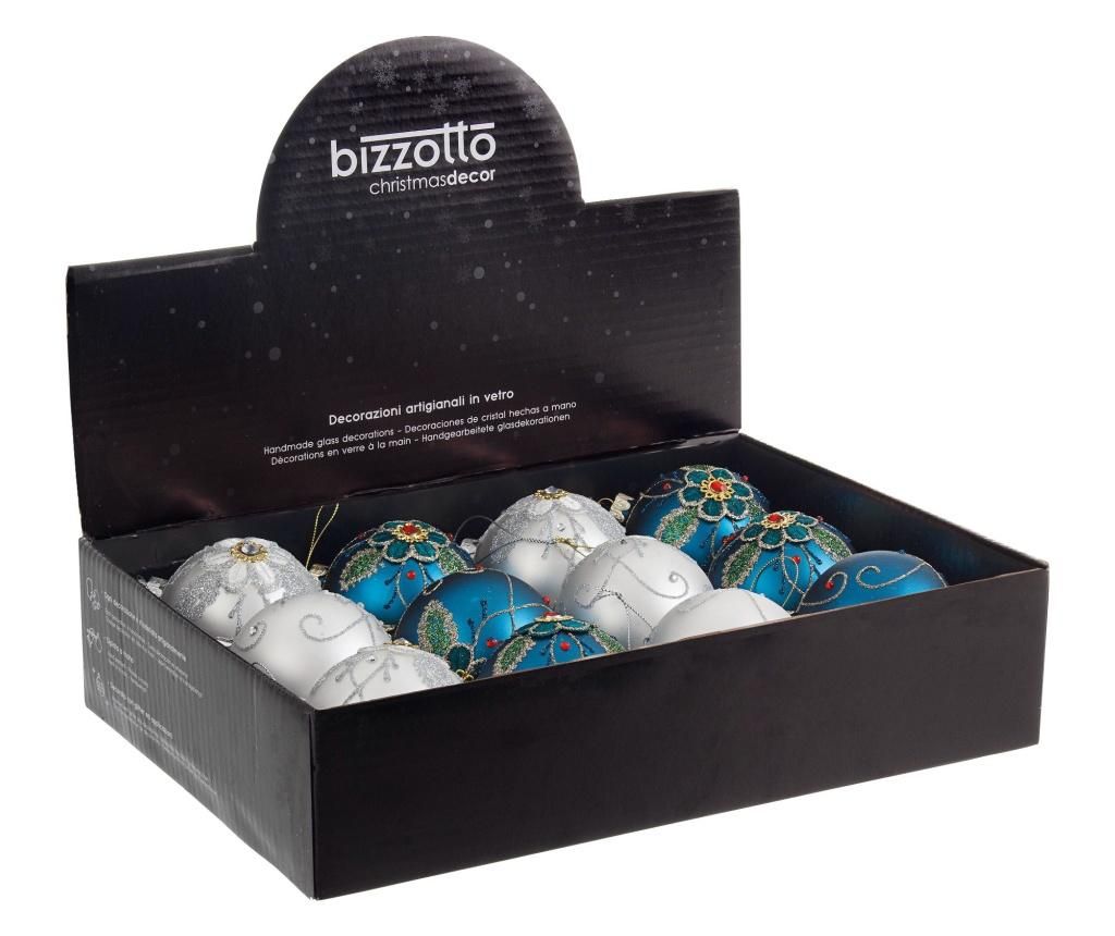 Set 12 globuri decorative de Craciun Winter dream - Bizzotto, Multicolor